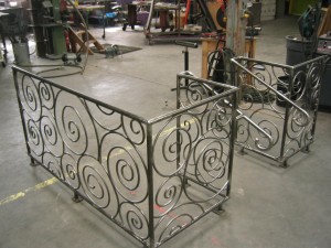 spiral metal exterior railing
